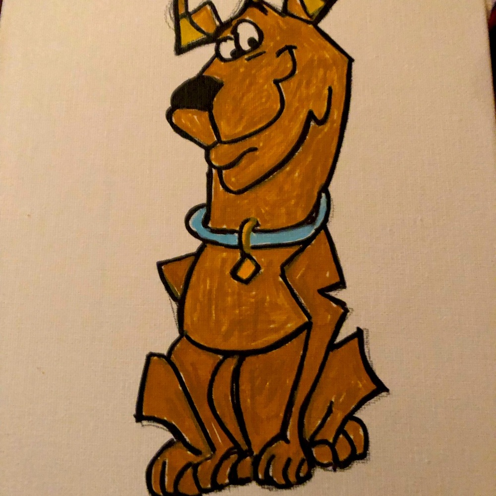 Dog Cartoon Canvas Art Scooby Doo